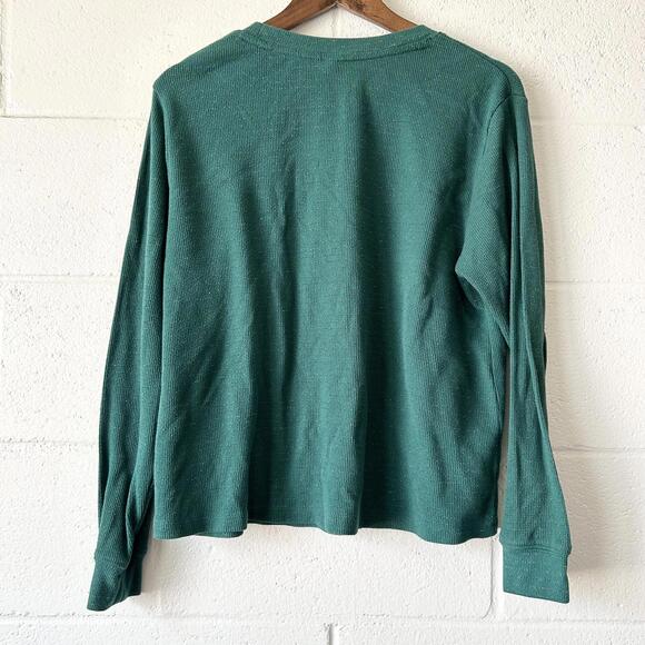 Stars Above Green Shimmery Stripe 2 Piece Christmas Pajama Set Women's Large - Picture 3 of 8